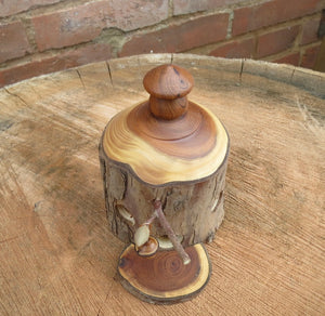 Unique Turned Wood Fairy House, Waldorf Style Fairy House