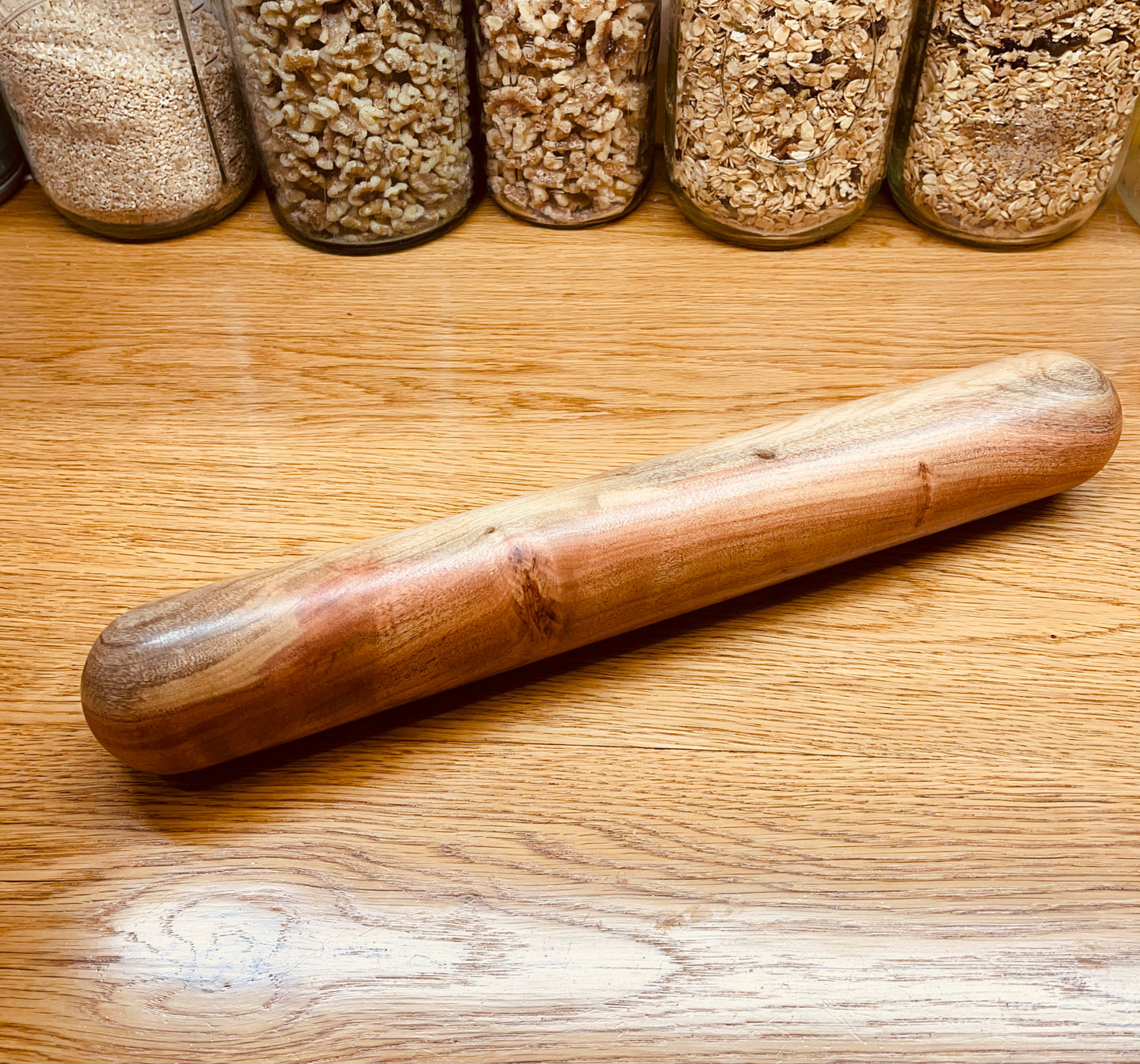 Rolling Pin,Turned Artisan Rolling Pin, Pastry Rolling Pin, Carob