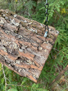 Bird Feeder, Hanging Fly Through Walnut Bird Feeder