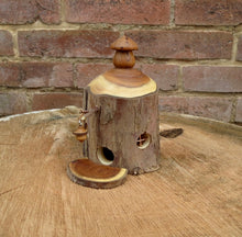 Unique Turned Wood Fairy House, Waldorf Style Fairy House