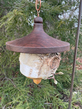 White Birch and Black Walnut Usable  Extra-Large Birdhouse