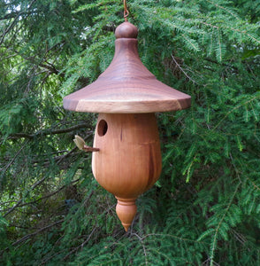 Birdhouse, Black Walnut and Black Cherry Hardwood Outdoor Birdhouse