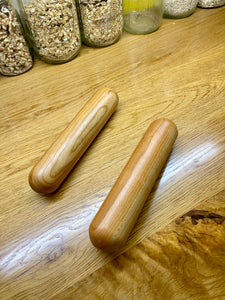 Rolling Pin, Dumpling Rolling Pin, Black Cherry European-Style Rolling Pin, Artisan Turned Small Rolling Pin