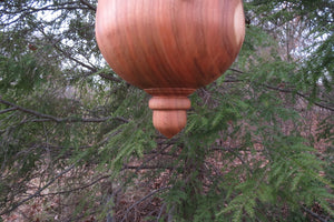 Outdoor Birdhouse, Black Walnut and Cherry Acorn-Shaped Birdhouse