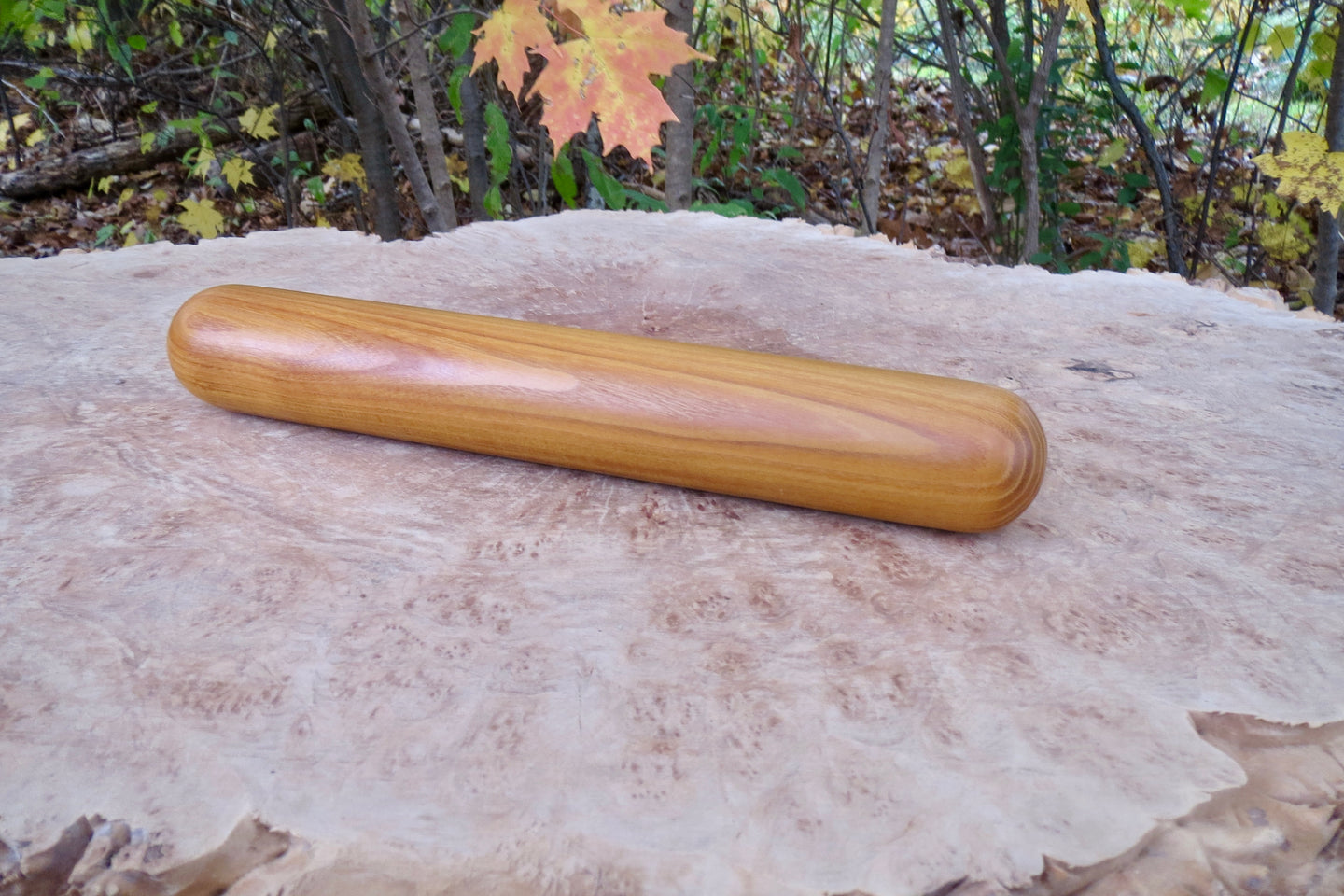 European style Osage orange Rolling Pin, created by Schoolhouse Woodcrafts.