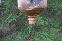 Birdhouse, Elm Barkless Turned Usable Birdhouse