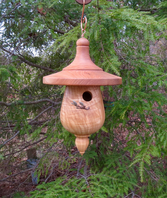 Birdhouse, Red Elm and Ash Usable Birdhouse, Unique Gift