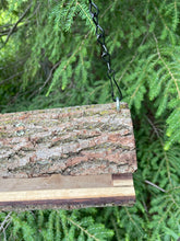 Bird Feeder, Medium Small Size Hanging Walnut Log Bird Feeder