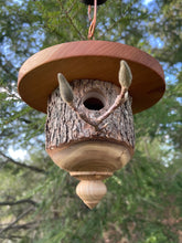 Birdhouse, Cherry and Catalpa Bark usable Birdhouse