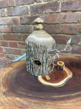 Fairy House With Miniature Fairy Dinette and Kinetic Swing, Catalpa