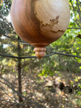 Birdhouse, Acorn Shaped Usable Black Cherry and Walnut Birdhouse