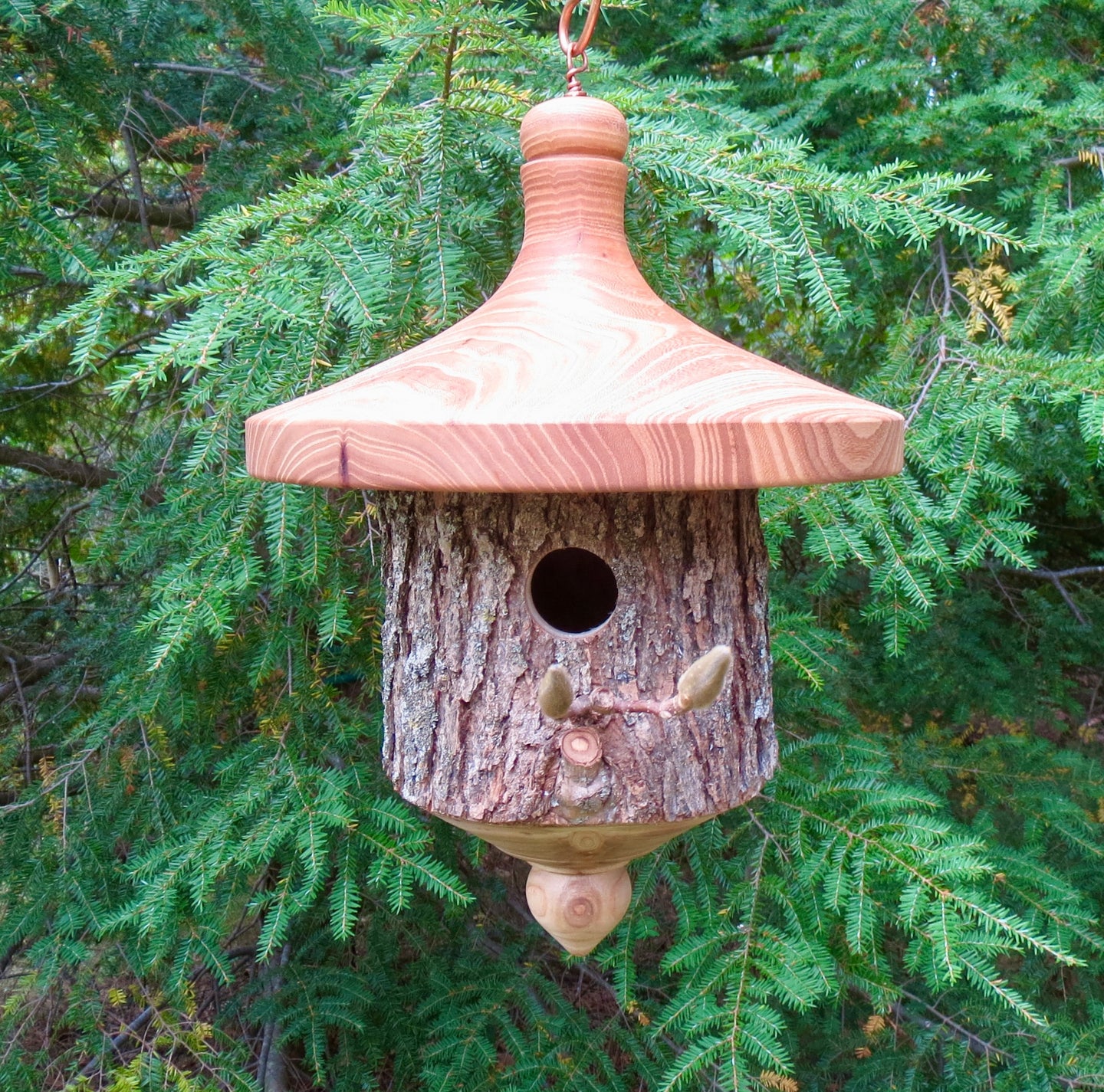 Birdhouse, Elm Bark Rustic Birdhouse