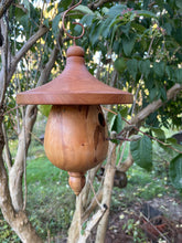 Birdhouse, Elegant Zen Birdhouse Made From Black Cherry and Ambrosia Maple