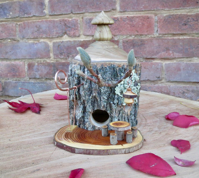 Turned Fairy House designed and made by Schoolhouse Woodcrafts