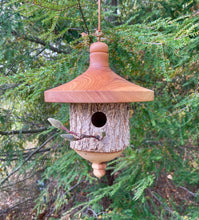 Natural Bark Elm Usable Birdhouse