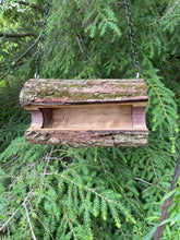 Bird Feeder, Medium Black Walnut Bark Log Bird Feeder