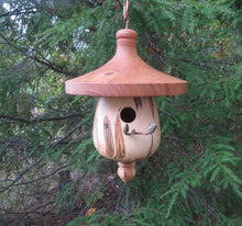 Gorgeous usable hand turned birdhouse by Schoolhouse Woodcrafts