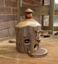 Unique Turned Wood Fairy House, Waldorf Style Fairy House