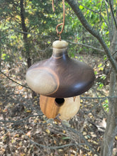 Birdhouse, Acorn Shaped Usable Black Cherry and Walnut Birdhouse