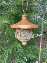 Birdhouse, Cherry and Catalpa Bark usable Birdhouse
