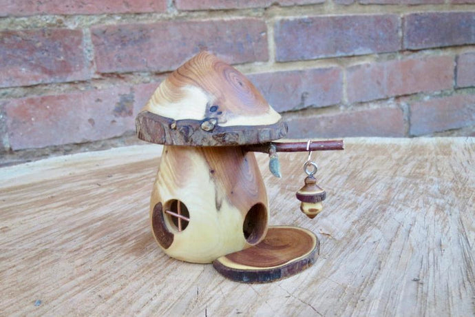 Turned Fairy House designed and made by Schoolhouse Woodcrafts