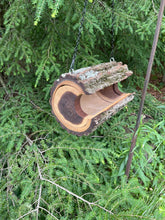 Bird Feeder, Extra-Large Black Walnut Log Bird Feeder