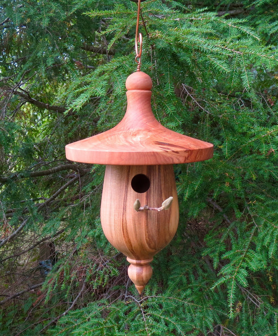 Birdhouse, Black Cherry and  Maple Birdhouse