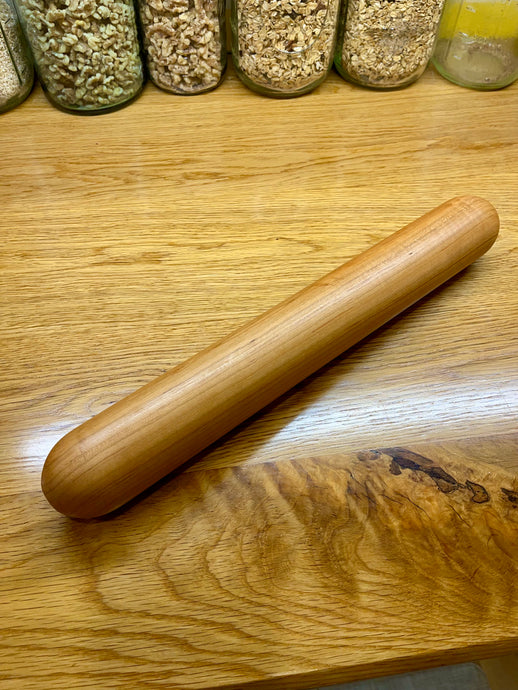Rolling Pin, Black Cherry European-Style Rolling Pin, Artisan Turned