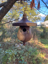 Walnut  Birdhouse, Turned Elegant Birdhouse
