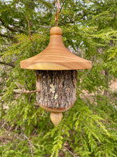 Natural Bark Catalpa Usable Birdhouse