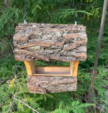 Bird Feeder, Hanging Fly Through Walnut Bird Feeder