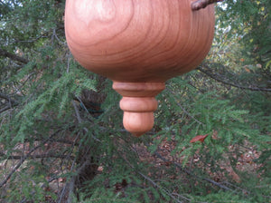 Turned Black Cherry Acorn Birdhouse