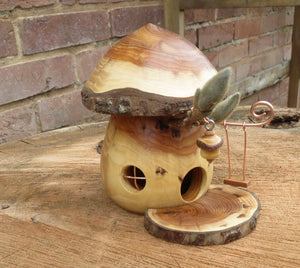 Fairy House With Swing, Yew Mushroom Fairy House