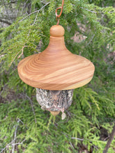 Natural Bark Catalpa Usable Birdhouse