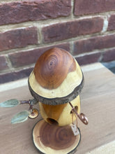 Fairy House, Hand-Turned Mushroom-Shaped Fairy House with Swing