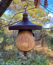Walnut  Birdhouse, Turned Elegant Birdhouse