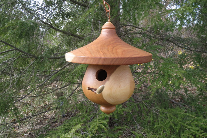 Reserved for Rob Y Birdhouse, Zen Birdhouse Made From Black Cherry