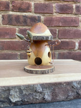 Fairy House, Hand-Turned Mushroom-Shaped Fairy House with Swing