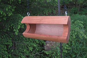 Cherry Log Smooth Hanging Bird Feeder, Medium