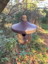 Walnut  Birdhouse, Turned Elegant Birdhouse