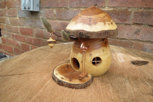 Fairy House With Swing, Yew Mushroom Fairy House
