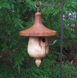 Birdhouse, Black Cherry and Ambrosia Maple Birdhouse