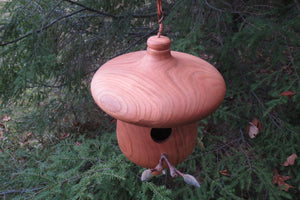 Turned Black Cherry Acorn Birdhouse