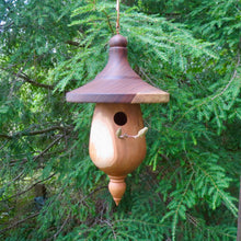 Birdhouse, Black Walnut and Black Cherry Hardwood Outdoor Birdhouse