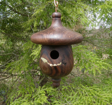 Gorgeous handmade Black Walnut usable birdhouse created by Schoolhhouse Woodcrafts