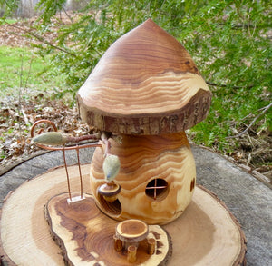 Fairy House, Mushroom  Fairy House with Swing and Dinette