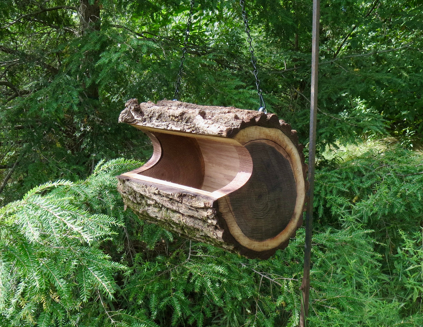 largest Black Walnut bird feeder from Schoolhouse Woodcrafts