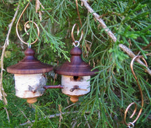 Birdhouse Ornament, Medium, Black Walnut and White Birch