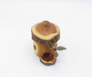 Top view turned fairy house