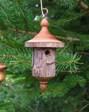Turned Birdhouse Ornament,Yew, Christmas Ornament